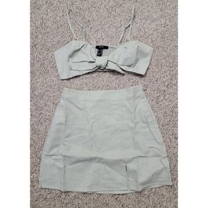 Light Green Crop and Skirt